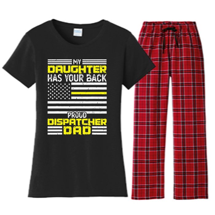 My Daughter Proud Dispatcher Dad Dispatcher Women's Flannel Pajama Set