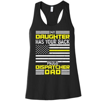 My Daughter Proud Dispatcher Dad Dispatcher Women's Racerback Tank