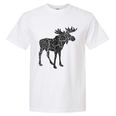 Moose Distressed Print Gift Vintage Moose Gift Garment-Dyed Heavyweight T-Shirt