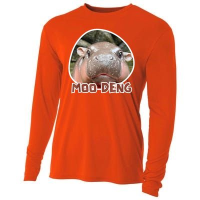 Moo Deng Pygmy Hippopotamus Funny Meme Cooling Performance Long Sleeve Crew