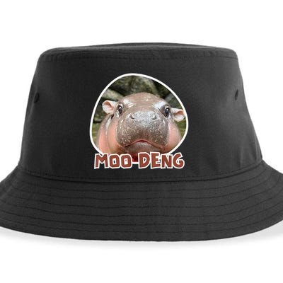 Moo Deng Pygmy Hippopotamus Funny Meme Sustainable Bucket Hat