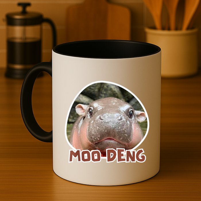 Moo Deng Pygmy Hippopotamus Funny Meme Mug