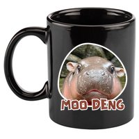 Moo Deng Pygmy Hippopotamus Funny Meme 11oz C Handle Ceramic Mug