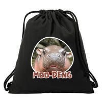 Moo Deng Pygmy Hippopotamus Funny Meme Drawstring Bag