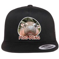 Moo Deng Pygmy Hippopotamus Funny Meme Flatbill Hat