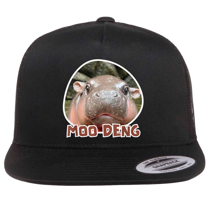Moo Deng Pygmy Hippopotamus Funny Meme Flatbill Hat