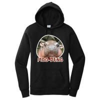 Moo Deng Pygmy Hippopotamus Funny Meme Women's Pullover Hoodie