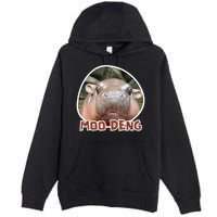 Moo Deng Pygmy Hippopotamus Funny Meme Premium Pullover Hoodie