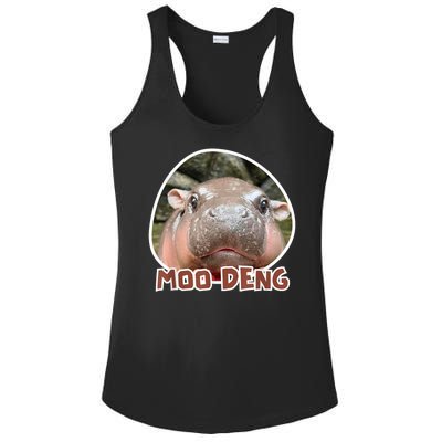 Moo Deng Pygmy Hippopotamus Funny Meme Ladies PosiCharge Competitor Racerback Tank