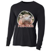 Moo Deng Pygmy Hippopotamus Funny Meme Cooling Performance Long Sleeve Crew