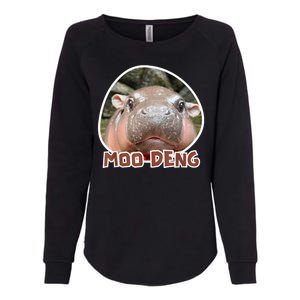 Moo Deng Pygmy Hippopotamus Funny Meme Womens California Wash Sweatshirt