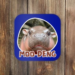 Moo Deng Pygmy Hippopotamus Funny Meme Coaster