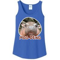 Moo Deng Pygmy Hippopotamus Funny Meme Ladies Essential Tank