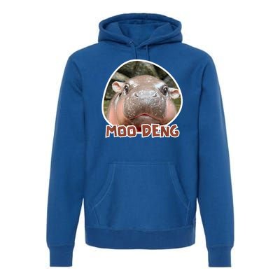 Moo Deng Pygmy Hippopotamus Funny Meme Premium Hoodie