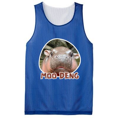 Moo Deng Pygmy Hippopotamus Funny Meme Mesh Reversible Basketball Jersey Tank