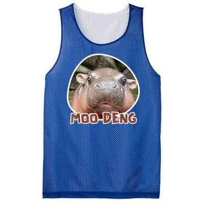 Moo Deng Pygmy Hippopotamus Funny Meme Mesh Reversible Basketball Jersey Tank