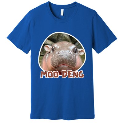 Moo Deng Pygmy Hippopotamus Funny Meme Premium T-Shirt