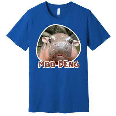 Moo Deng Pygmy Hippopotamus Funny Meme Premium T-Shirt