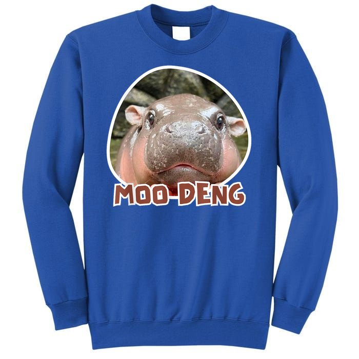 Moo Deng Pygmy Hippopotamus Funny Meme Tall Sweatshirt