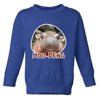 Moo Deng Pygmy Hippopotamus Funny Meme Toddler Sweatshirt
