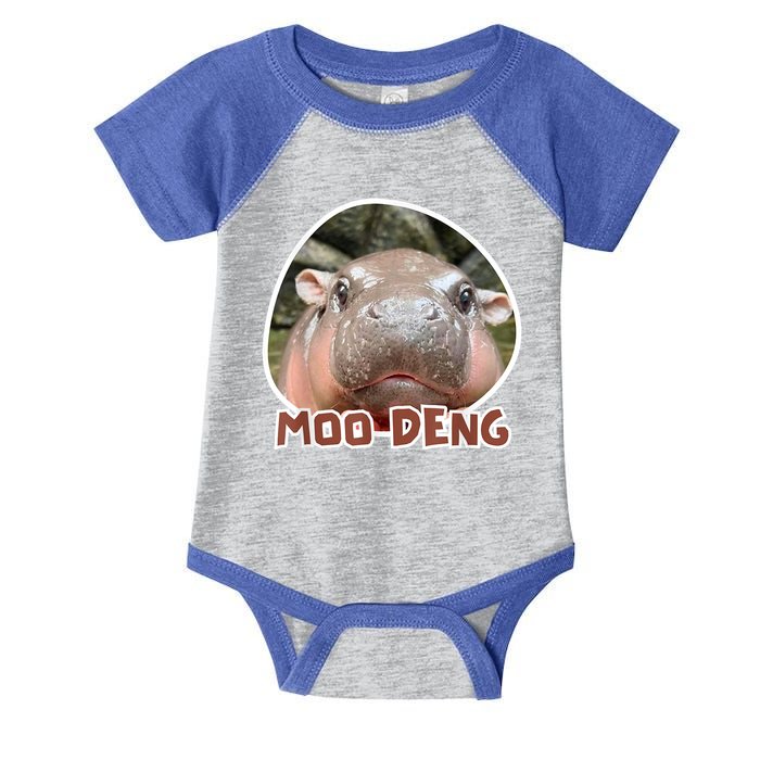 Moo Deng Pygmy Hippopotamus Funny Meme Infant Baby Jersey Bodysuit