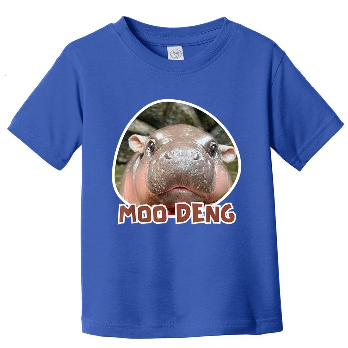 Moo Deng Pygmy Hippopotamus Funny Meme Toddler T-Shirt