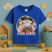 Moo Deng Pygmy Hippopotamus Funny Meme Toddler T-Shirt