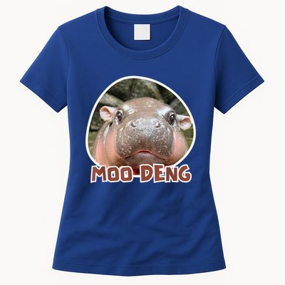 Moo Deng Pygmy Hippopotamus Funny Meme Womens T-Shirt