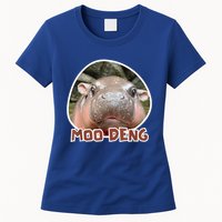 Moo Deng Pygmy Hippopotamus Funny Meme Womens T-Shirt