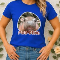 Moo Deng Pygmy Hippopotamus Funny Meme Womens T-Shirt