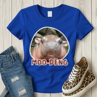 Moo Deng Pygmy Hippopotamus Funny Meme Womens T-Shirt