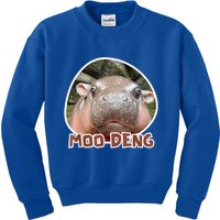 Moo Deng Pygmy Hippopotamus Funny Meme Kids Sweatshirt