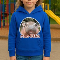 Moo Deng Pygmy Hippopotamus Funny Meme Kids Hoodie