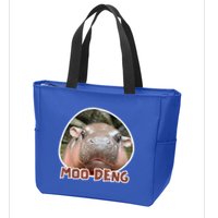 Moo Deng Pygmy Hippopotamus Funny Meme Zip Tote Bag