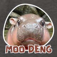 Moo Deng Pygmy Hippopotamus Funny Meme Vector Backpack