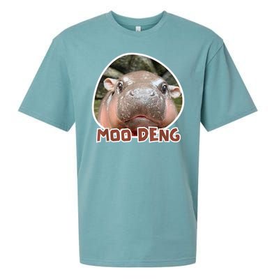 Moo Deng Pygmy Hippopotamus Funny Meme Sueded Cloud Jersey T-Shirt