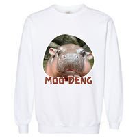 Moo Deng Pygmy Hippopotamus Funny Meme Garment-Dyed Sweatshirt