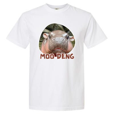 Moo Deng Pygmy Hippopotamus Funny Meme Garment-Dyed Heavyweight T-Shirt