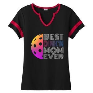 MotherS Day Pickleball Best DinkN Mom Ever Ladies Halftime Notch Neck Tee