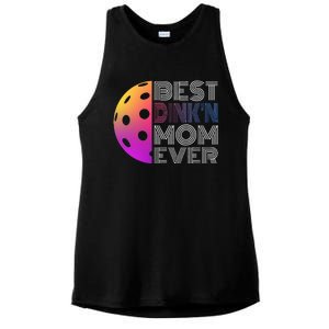 MotherS Day Pickleball Best DinkN Mom Ever Ladies PosiCharge Tri-Blend Wicking Tank