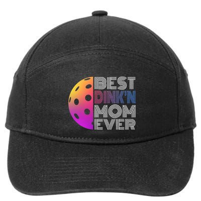 MotherS Day Pickleball Best DinkN Mom Ever 7-Panel Snapback Hat