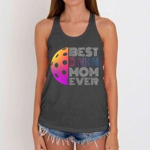 MotherS Day Pickleball Best DinkN Mom Ever Women's Knotted Racerback Tank