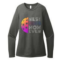 MotherS Day Pickleball Best DinkN Mom Ever Womens CVC Long Sleeve Shirt