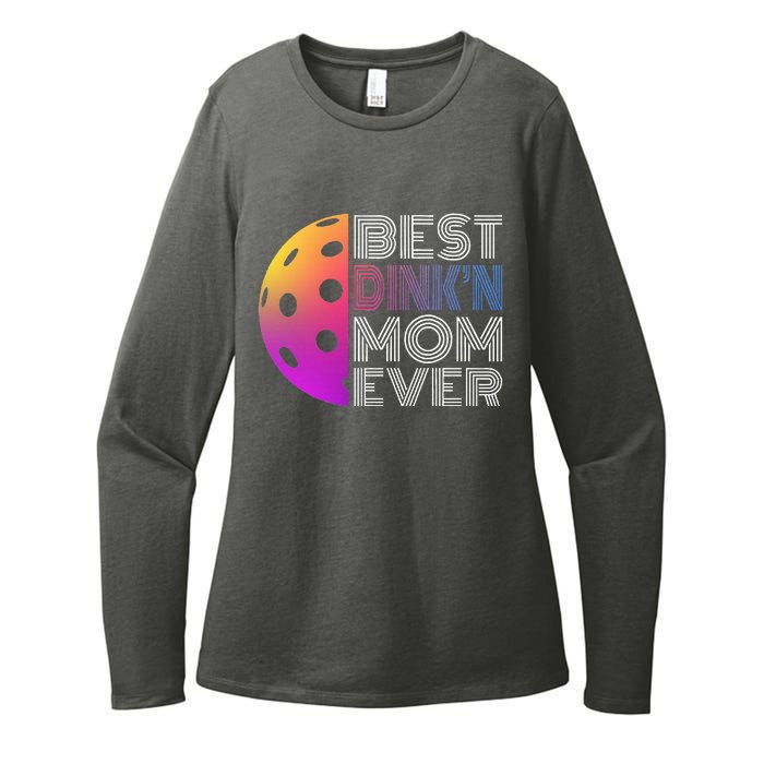 MotherS Day Pickleball Best DinkN Mom Ever Womens CVC Long Sleeve Shirt