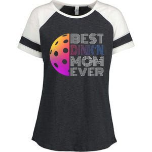 MotherS Day Pickleball Best DinkN Mom Ever Enza Ladies Jersey Colorblock Tee