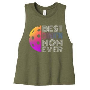 MotherS Day Pickleball Best DinkN Mom Ever Women's Racerback Cropped Tank