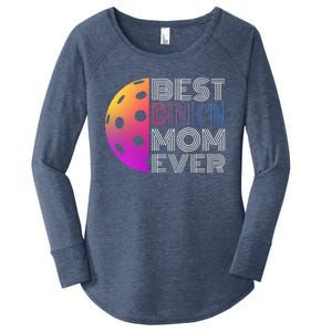 MotherS Day Pickleball Best DinkN Mom Ever Women's Perfect Tri Tunic Long Sleeve Shirt