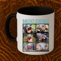 Moo Deng Picture Meme Funny Hippo Mug