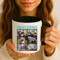 Moo Deng Picture Meme Funny Hippo Mug