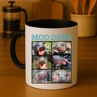 Moo Deng Picture Meme Funny Hippo Mug